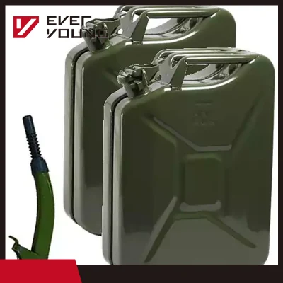 Tanica per liquidi in acciaio metallico da 20 litri stile Nato Tanica per carburante verde da 20 litri
